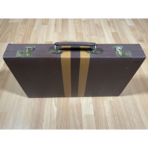 Skor-Mor BACKGAMMON Vintage Game Set • Faux Leather Briefcase Style - Picture 7 of 7